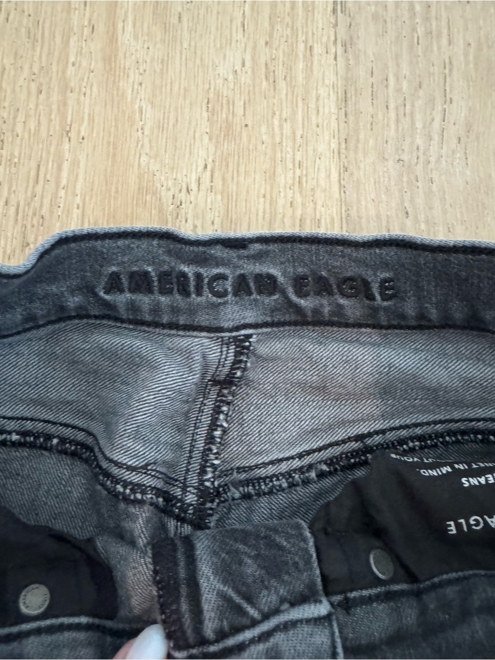 American Eagle Outfitters Straight Leg Jeans - Washed Black - Picture 2 of 4
